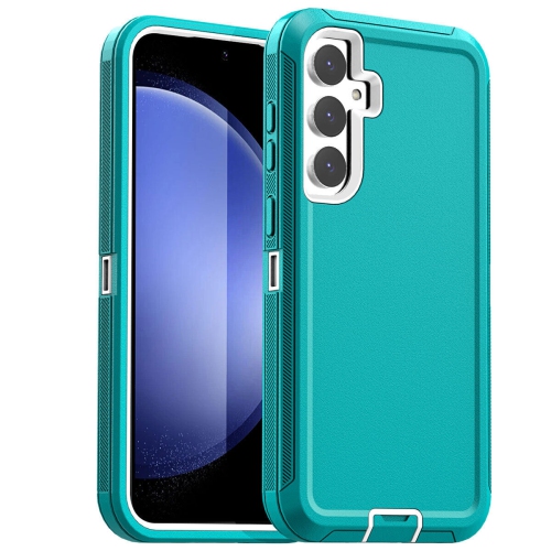 [CS] Triple 3 Layers Shockproof Heavy Duty Defender Hard Case for Samsung Galaxy S25 / S24, Teal