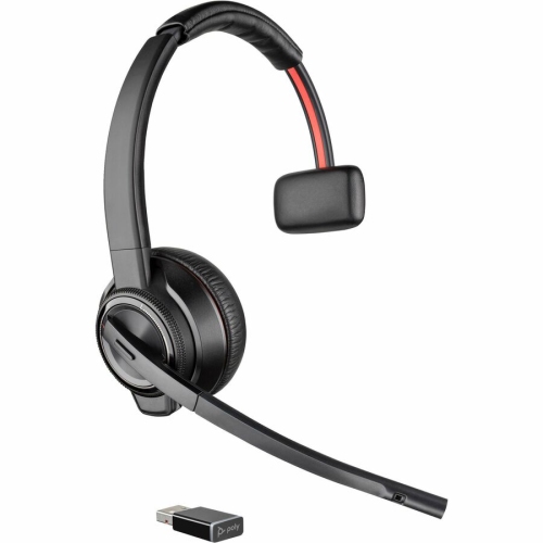 HP Poly Savi 8210-M On-Ear Noise Cancelling Truly Wireless Bluetooth Headset - Black