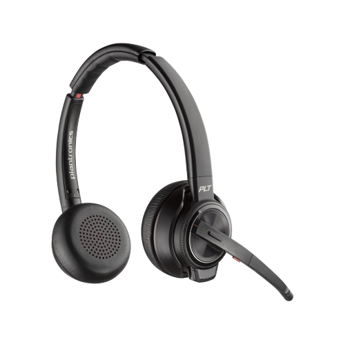 HP Poly Savi 8220 On-Ear Noise Cancelling Truly Wireless Bluetooth Headset - Black