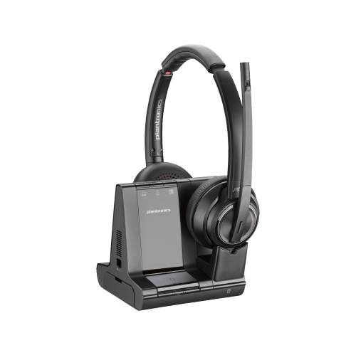 HP Poly Savi 8220 On-Ear Noise Cancelling Truly Wireless Bluetooth Headset - Black