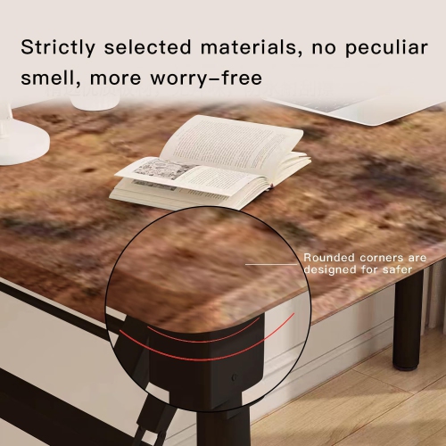 Folding Computer Desk Modern Style Office Desk Simple Style PC Table- Writing Computer Desk Space Saving Foldable Table Rustic Brown M