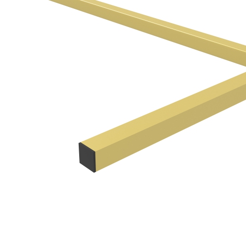 Outsunny 6.6FT x 6.6FT Gold Wedding Arch, Backdrop Stand, Square Metal Balloon Arch Stand Kit for Birthday Party, Bridal Shower, Graduation,