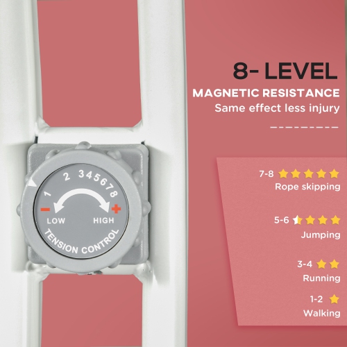 Soozier – vélo d’exercice pliable avec résistance magnétique à 8 niveaux, vélo stationnaire intérieur, vélo vertical Fitness X avec support pour