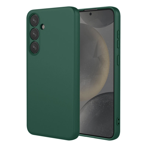Image 1 de 2.. Étui souple vert forêt mat de PANDACO pour Galaxy S24 de Samsung