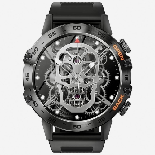 TUTT Smart Watch for Men Metal Case | Military Rugged Smartwatch BT Call Health & Fitness | 2 Straps K52 LIGE