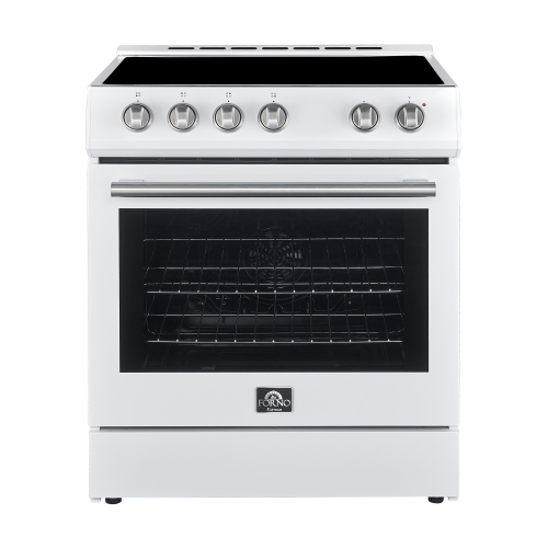 Cuisinière électrique de 30&nbsp;po Espresso de Forno Leonardo – Blanc