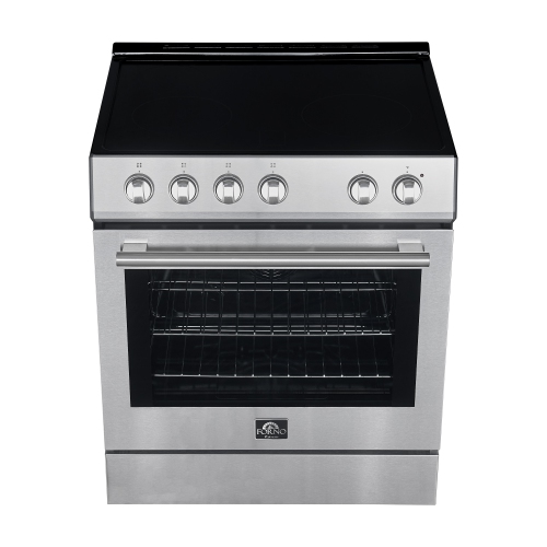 Cuisinière électrique de 30 po avec four à convection et surface lisse en acier inoxydable de FORNO Leonardo Espresso