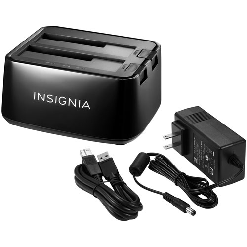 Refurbished Insignia USB 3.0 Dual Hard Drive Docking Station