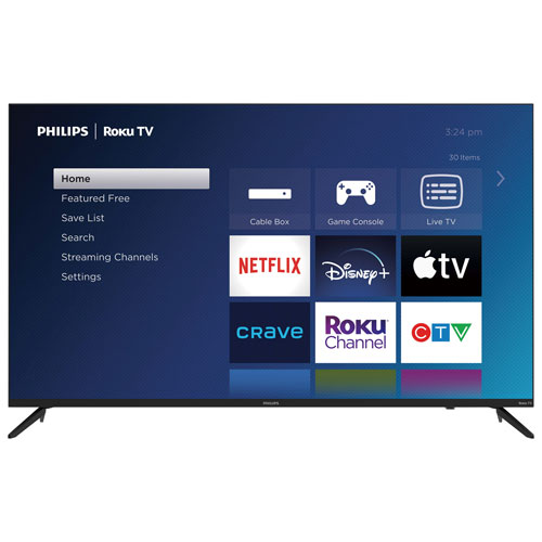 Philips 55" 4K UHD HDR LCD Roku Smart TV - 2023