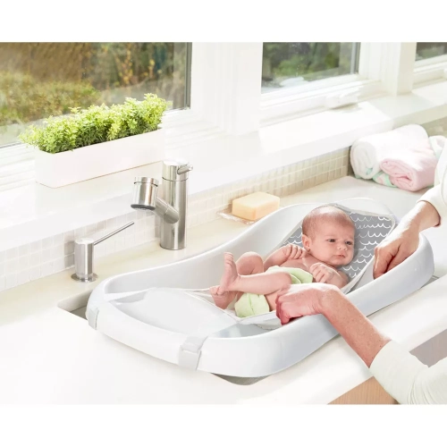 The First Years Sure Comfort Deluxe Newborn-to-Toddler Tub with Sling - White