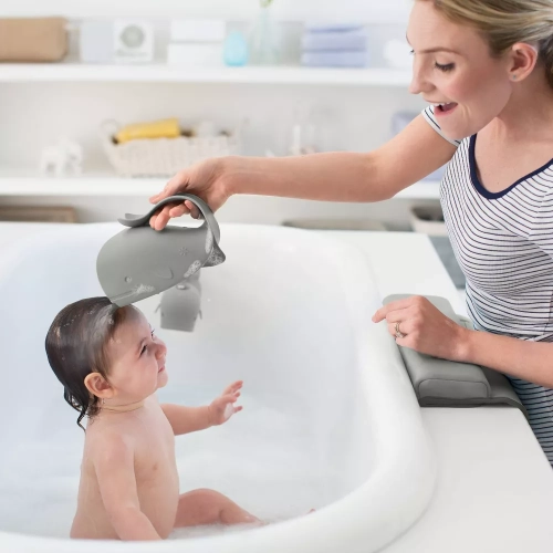 Skip Hop Moby Baby Bath Set with Four Bathtime Essentials - Gray - 4pk