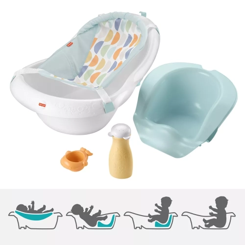 Fisher-Price 4-in-1 Sling 'n Seat Tub - White/Blue