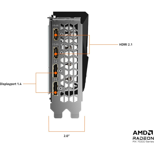 GIGABYTE GV-R76GAMING OC-8GD Radeon RX 7600 Gaming OC 8G Graphics Card, 3X WINDFORCE Fans 8GB 128-bit GDDR6, Video Card