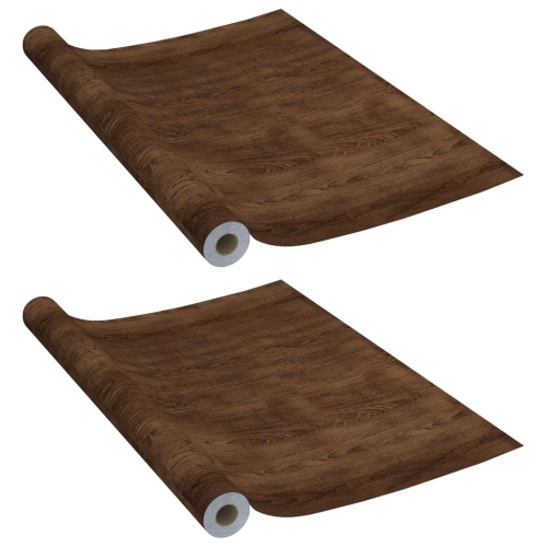 vidaXL Self-adhesive Furniture Films 2 pcs Dark Oak 500x90 cm PVC