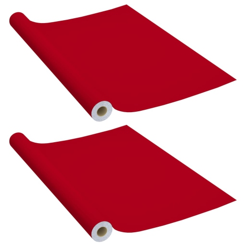 VidaXL films autoadhésifs pour meubles 2 pièces rouges 500 x 90&nbsp;cm PVC