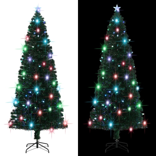 VIDAXL  Artificial Pre-Lit Christmas Tree With Stand 240 Cm Fibre Optic