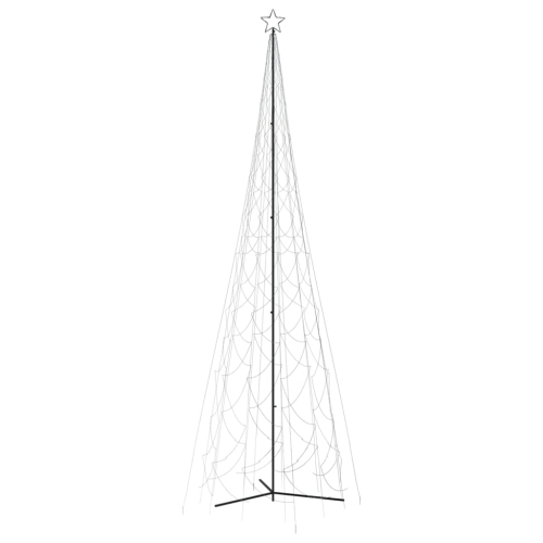 VIDAXL  Christmas Cone Tree Cold White 3000 Leds 230X800 Cm