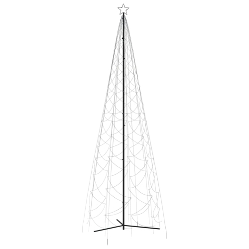 VIDAXL  Christmas Cone Tree Cold White 1400 Leds 160X500 Cm