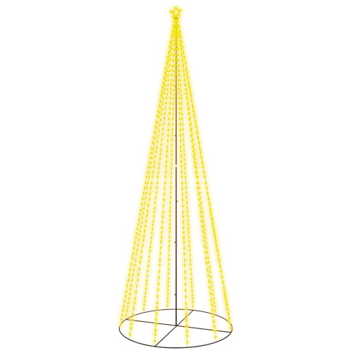 VIDAXL  Christmas Cone Tree Warm 732 Leds 160X500 Cm In White