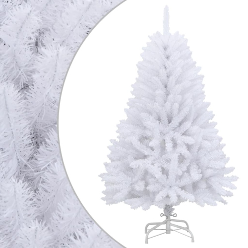 VIDAXL  Artificial Hinged Christmas Tree With Stand 120 Cm In White