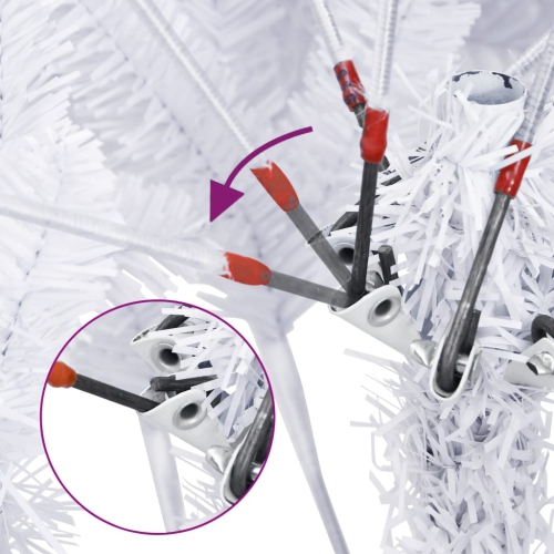 vidaXL Artificial Hinged Christmas Tree with Stand White 120 cm