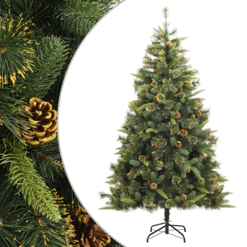 VIDAXL  Artificial Hinged Christmas Tree With Cones 210 Cm