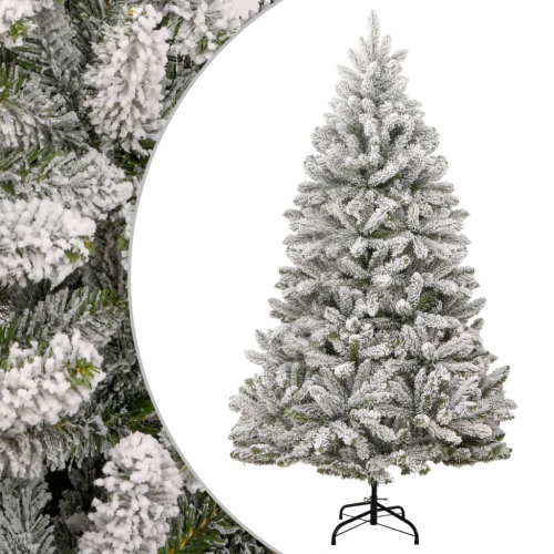 VIDAXL  Artificial Hinged Christmas Tree With Flocked Snow 240 Cm