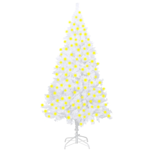 VIDAXL  Artificial Pre-Lit Christmas Tree With Thick Branches White 210 Cm