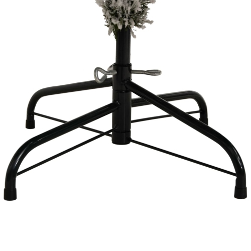 vidaXL Artificial Hinged Christmas Tree with Flocked Snow 180 cm