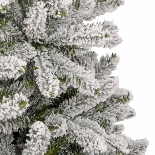 vidaXL Artificial Hinged Christmas Tree with Flocked Snow 180 cm