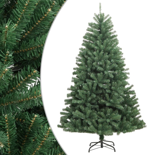 vidaXL Artificial Hinged Christmas Tree with Stand Green 210 cm