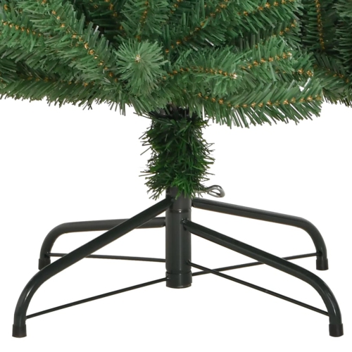 vidaXL Artificial Hinged Christmas Tree with Stand Green 210 cm