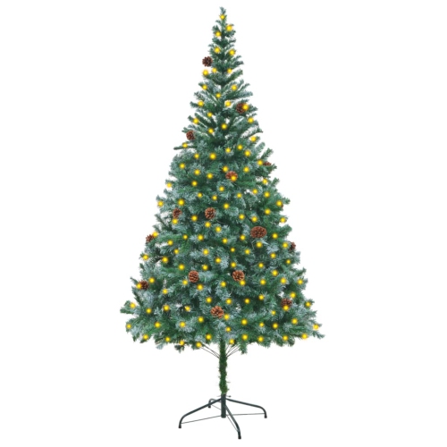 VIDAXL  Artificial Pre-Lit Christmas Tree With Pinecones 210 Cm