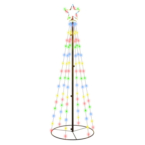 VIDAXL  Christmas Cone Tree Colourful 108 Leds 70X180 Cm