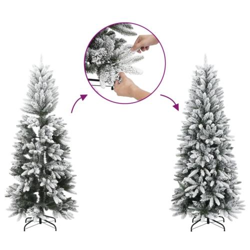 vidaXL Artificial Christmas Tree with Flocked Snow 210 cm