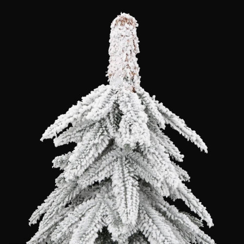 vidaXL Artificial Christmas Tree with Flocked Snow 210 cm