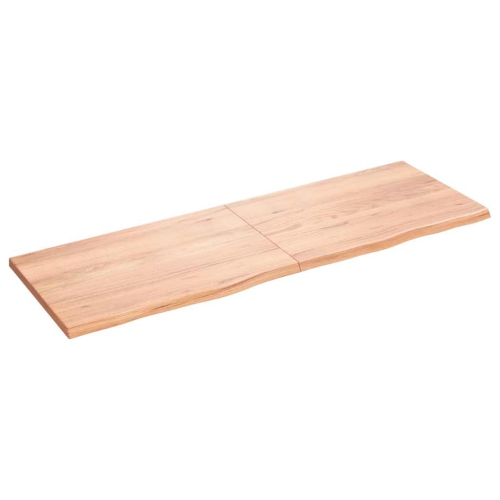Surface de table vidaXL brun clair 180x60x cm chêne massif traité