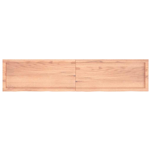 vidaXL Table Top Light Brown 180x40x(2-4) cm Treated Solid Wood Oak