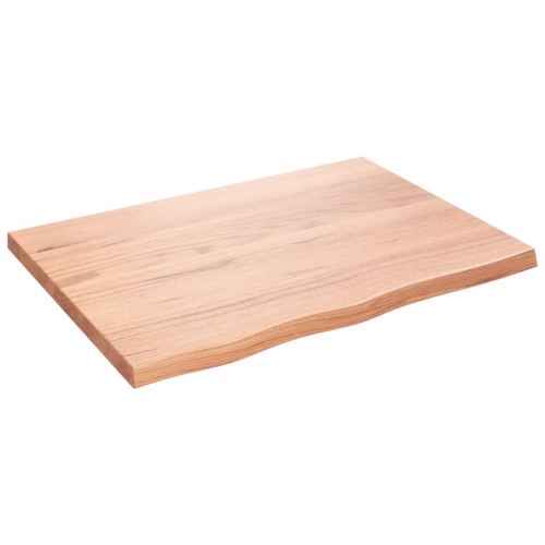 Surface de table vidaXL brun clair 80x60x cm chêne massif traité