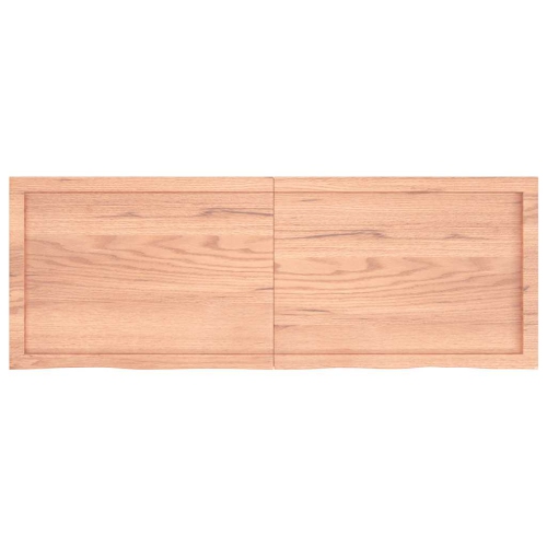 vidaXL Table Top Light Brown 140x50x(2-4) cm Treated Solid Wood Oak