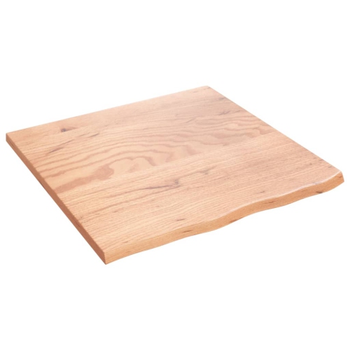 Surface de table en bois massif traité au 2&nbsp;cm 60 x 60 x 60 po brun clair vidaXL