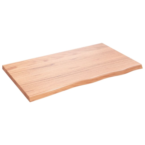 Surface de table brun clair de 100 x 60 x cm chêne massif traité de vidaXL
