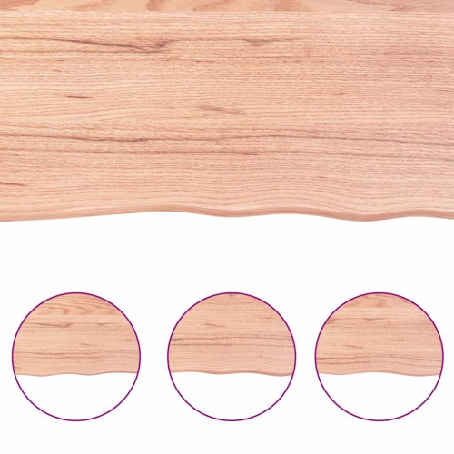 vidaXL Table Top Light Brown 160x50x(2-4) cm Treated Solid Wood Oak