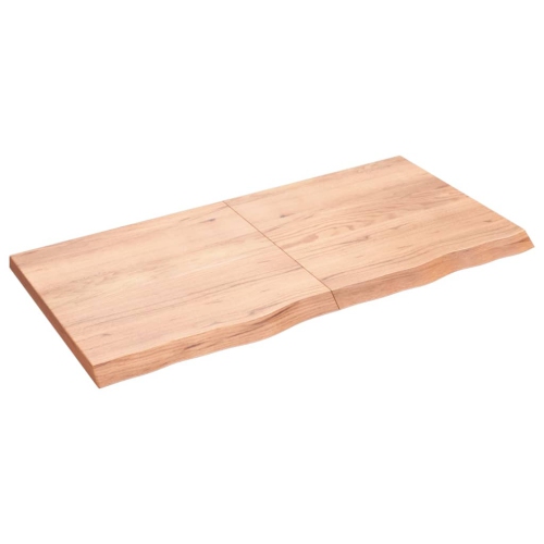 Surface de table vidaXL brun clair 120x60x(2-4) cm chêne massif traité