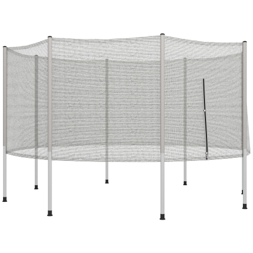 Soozier – filet de trampoline avec filet de 12 pi, accessoires de sécurité Bounce avec filet de 8 poteaux seulement, gris