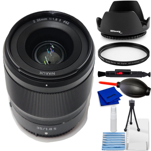 NIKON  Nikkor Z 35MM F/1.8 S Lens 20081 - Uv Filter + Hood Lens Bundle