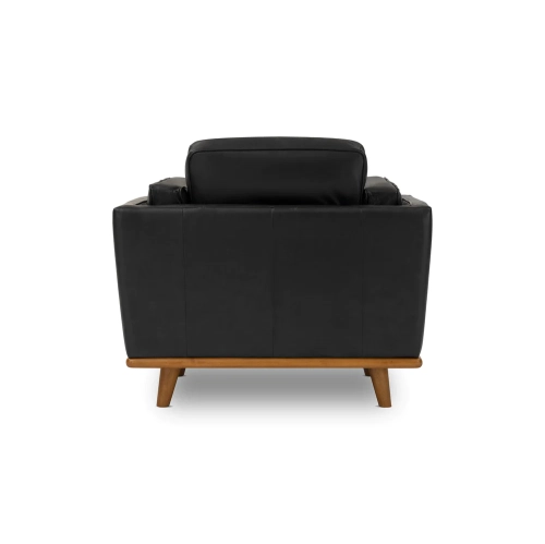 Valencia Artisan Top Grain Leather Accent Chair Black