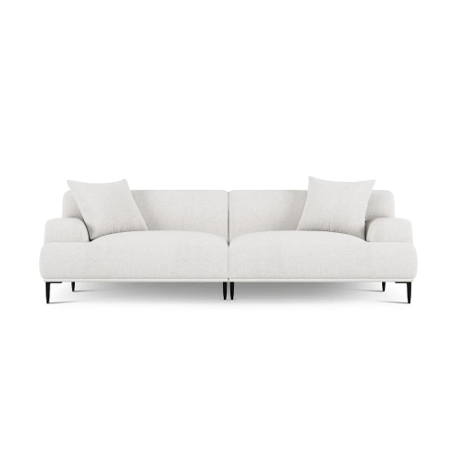 Valencia Kotor Modern Fabric 91" Wide Sofa, White Color