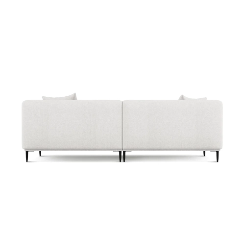 Valencia Kotor Modern Fabric 91" Wide Sofa, White Color