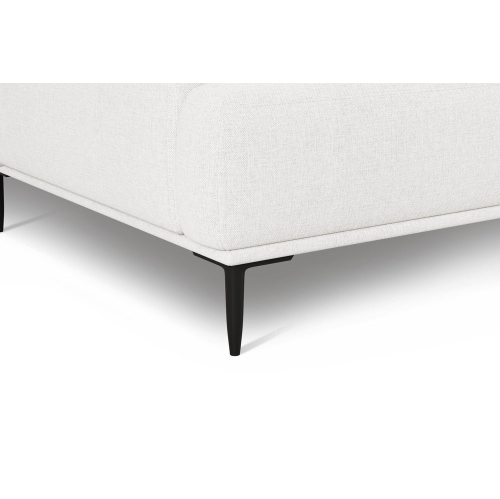 Valencia Kotor Modern Fabric 91" Wide Sofa, White Color